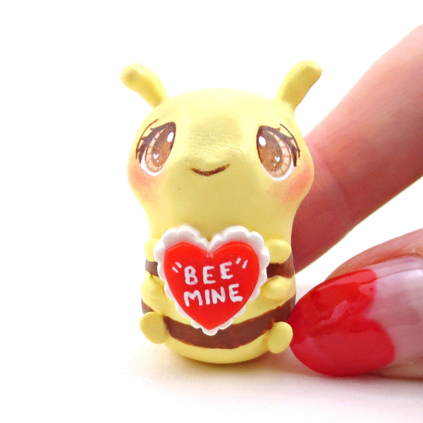 "Bee Mine" Bee Figurine - Polymer Clay Animals Valentine Collection