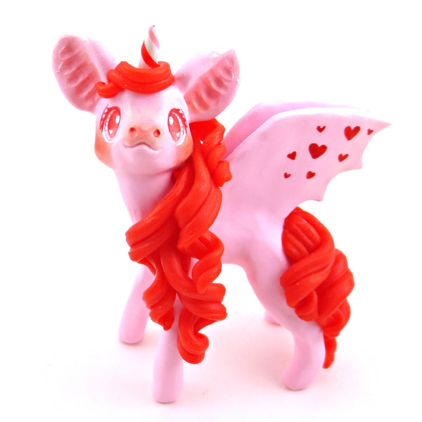 "Valenween" Baticorn Figurine - Polymer Clay Animals Valentine Collection