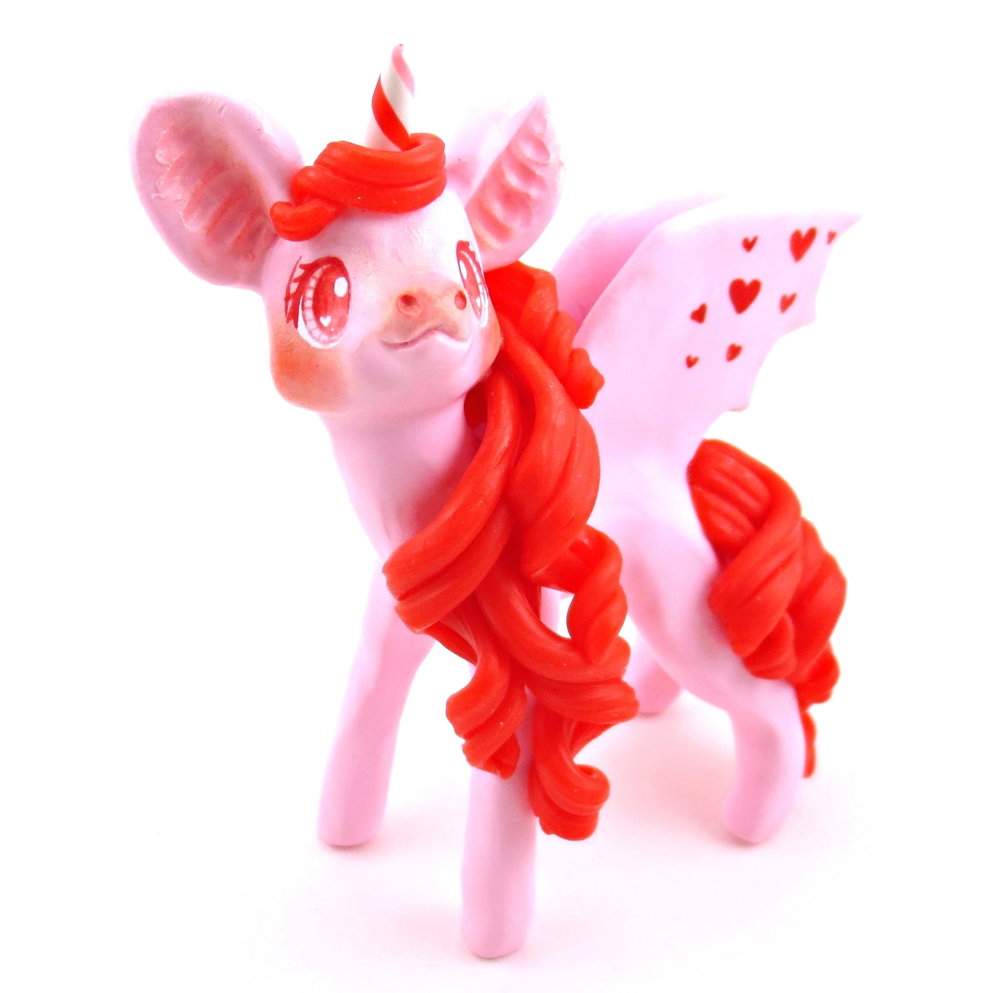 "Valenween" Baticorn Figurine - Polymer Clay Animals Valentine Collection