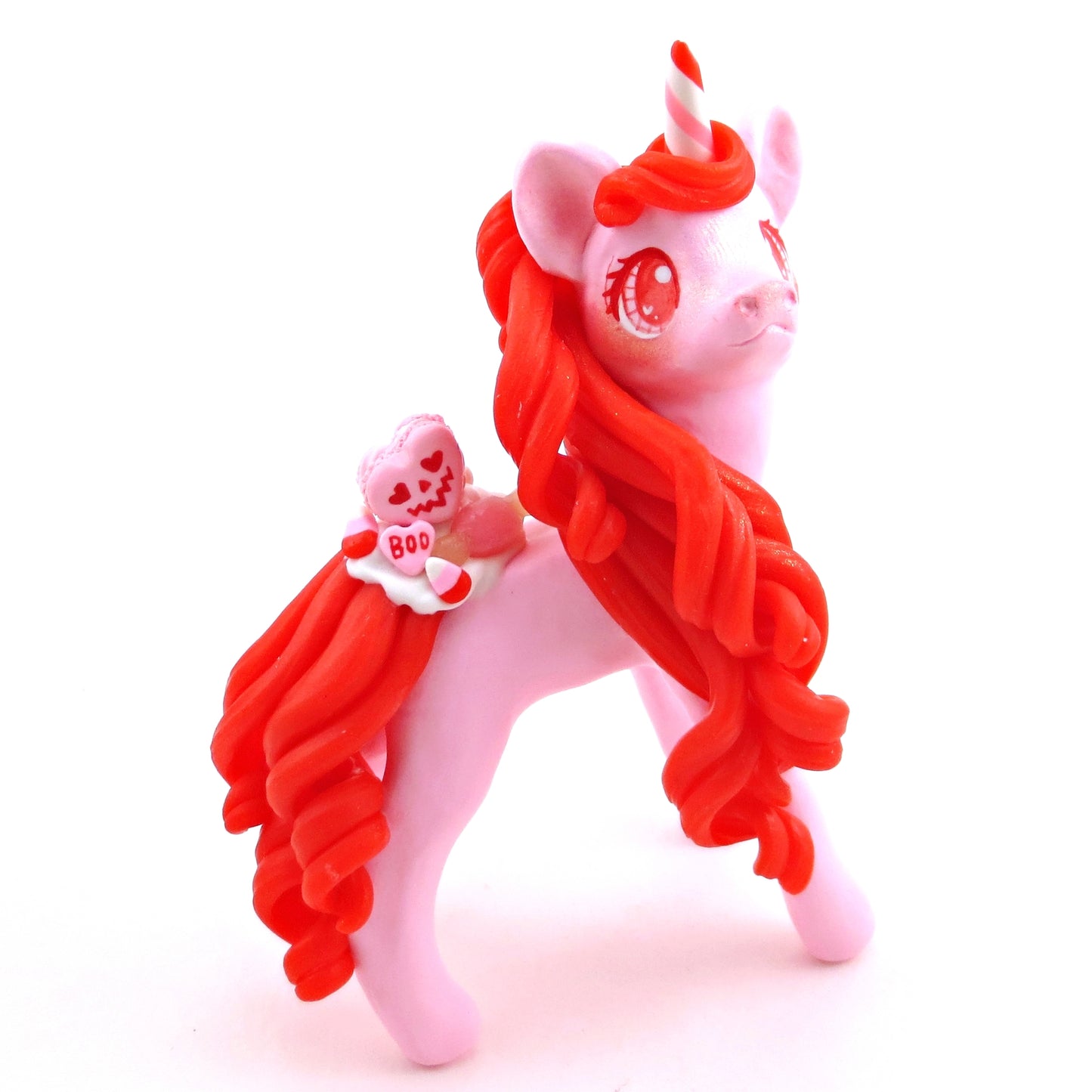 "Valenween" Dessert Unicorn Figurine - Polymer Clay Animals Valentine Collection