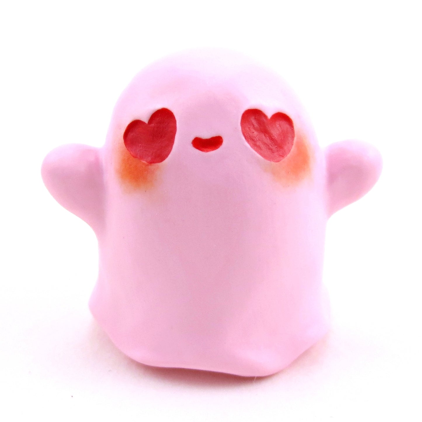 "Valenween" Little Ghostie Figurine - Polymer Clay Animals Valentine Collection