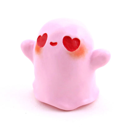 "Valenween" Little Ghostie Figurine - Polymer Clay Animals Valentine Collection