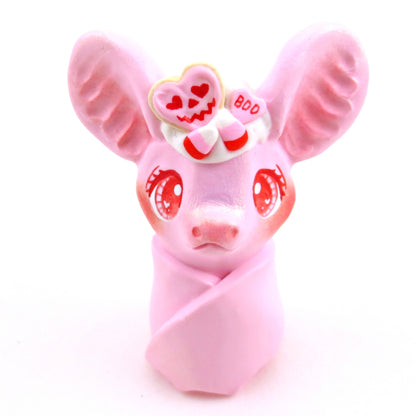 "Valenween" Dessert Bat Figurine - Polymer Clay Animals Valentine Collection