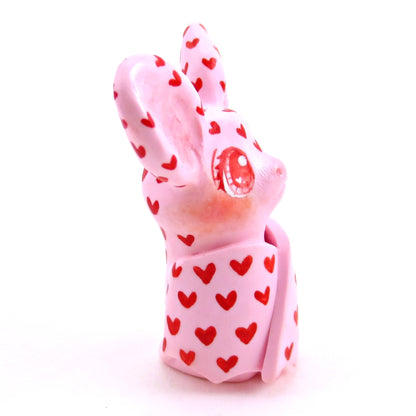 "Valenween" Hearts All Over Bat Figurine - Polymer Clay Animals Valentine Collection