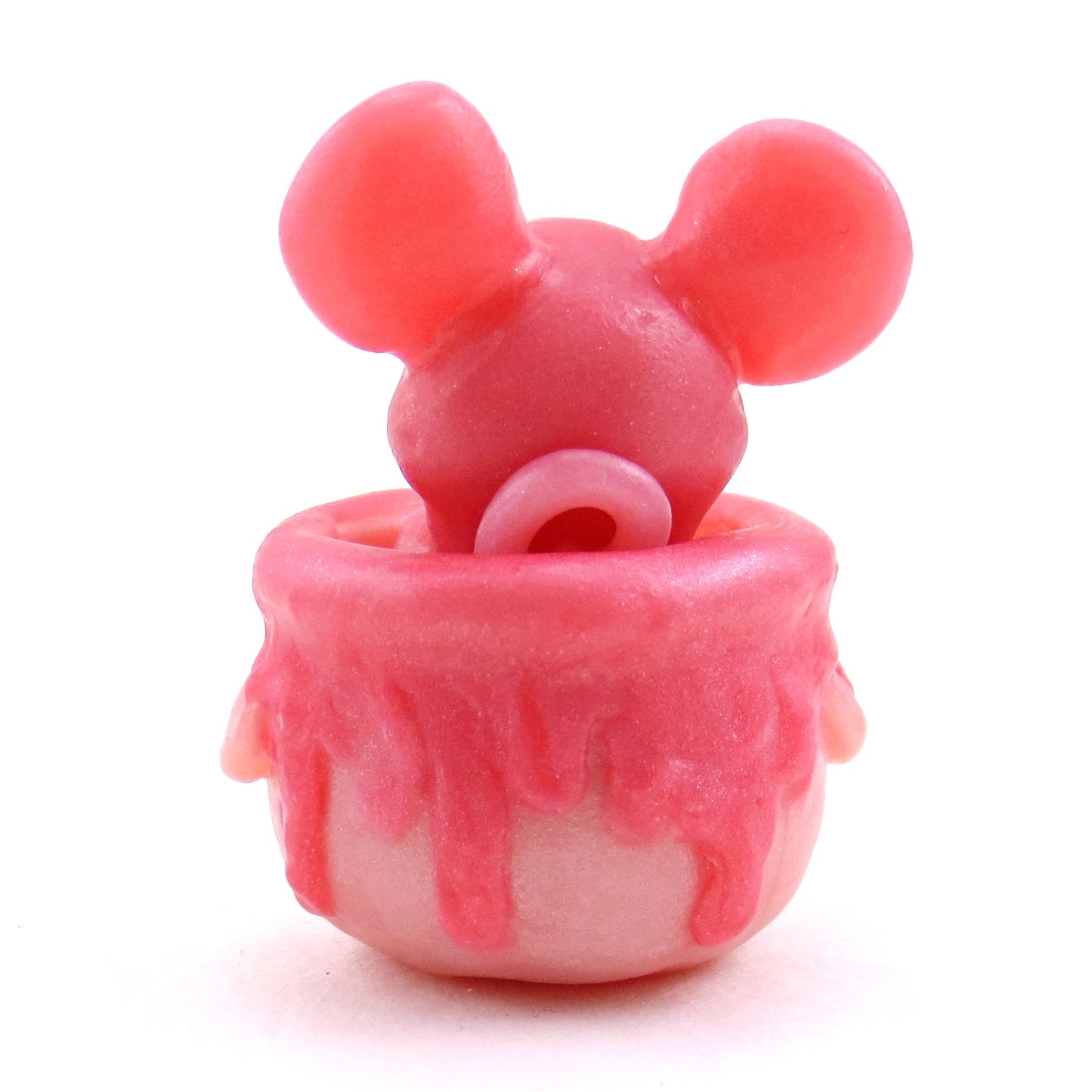 Love Potion Familiar Mouse in a Cauldron Figurine - Polymer Clay Animals Valentine Collection