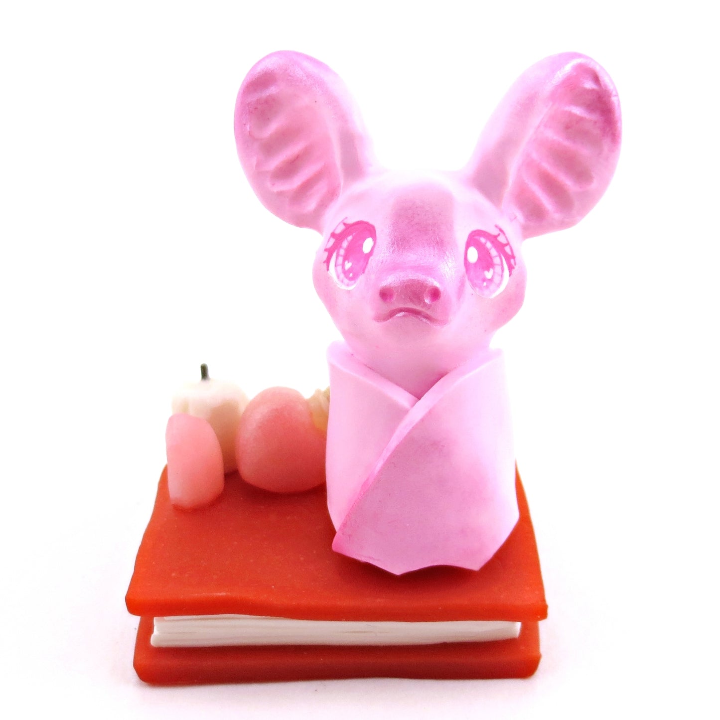 Love Potion Familiar Bat Figurine - Polymer Clay Animals Valentine Collection