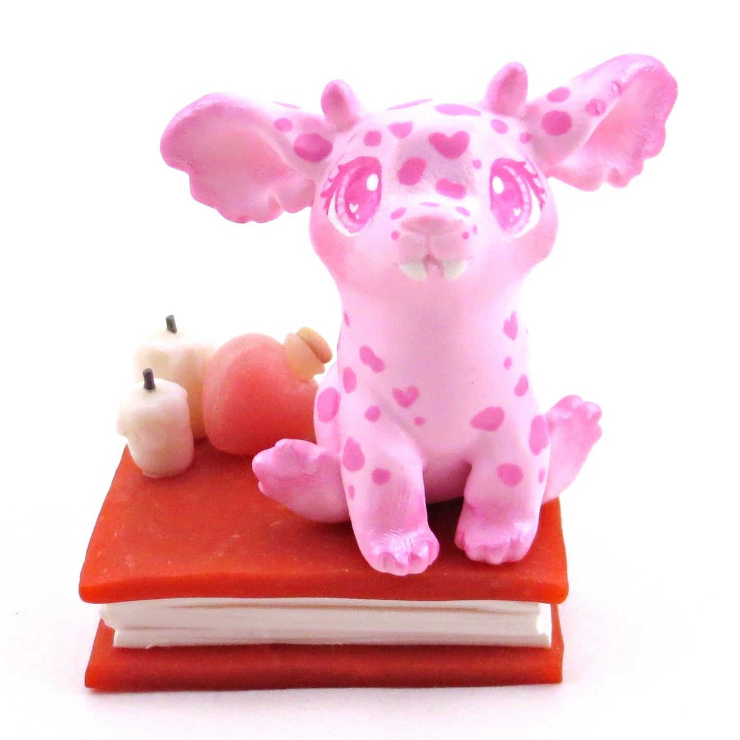 Love Potion Familiar Goblin Puppy Figurine - Polymer Clay Animals Valentine Collection