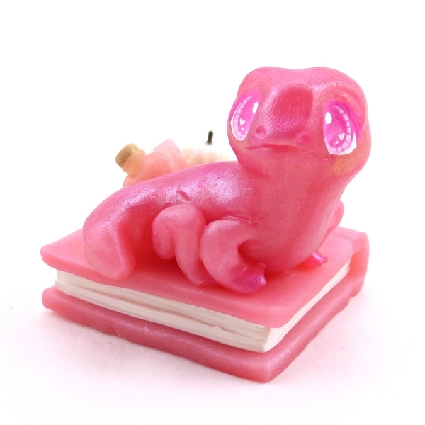 Love Potion Familiar Newt Figurine - Polymer Clay Animals Valentine Collection