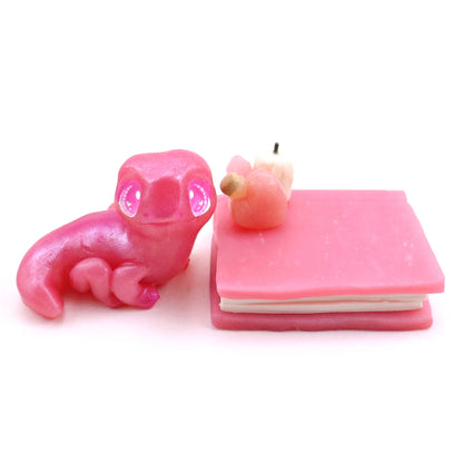 Love Potion Familiar Newt Figurine - Polymer Clay Animals Valentine Collection