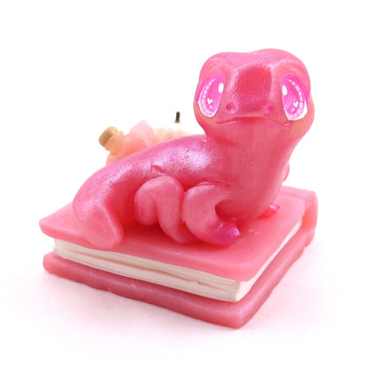 Love Potion Familiar Newt Figurine - Polymer Clay Animals Valentine Collection