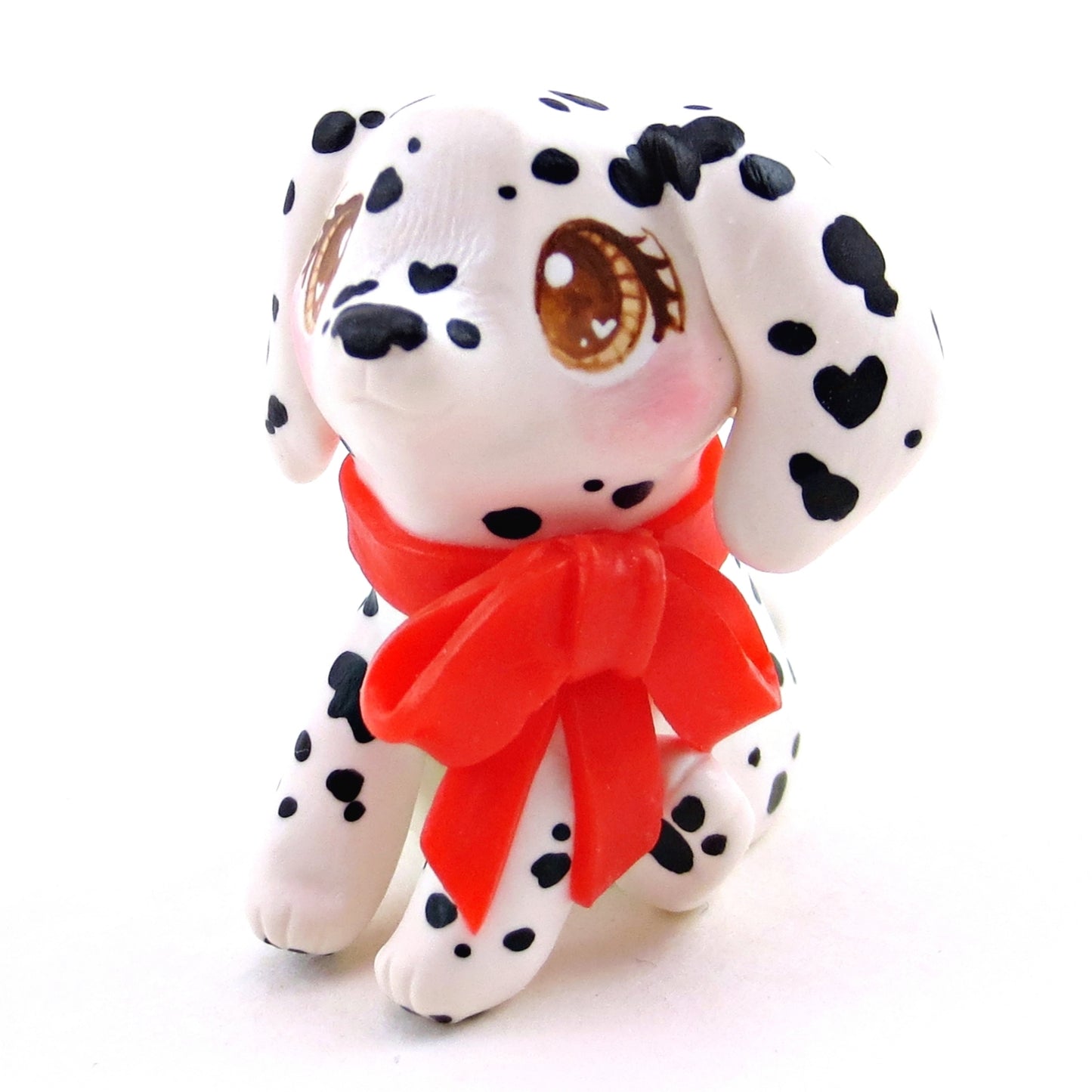 Dalmatian Puppy Dog Figurine - Polymer Clay Animals Valentine Collection