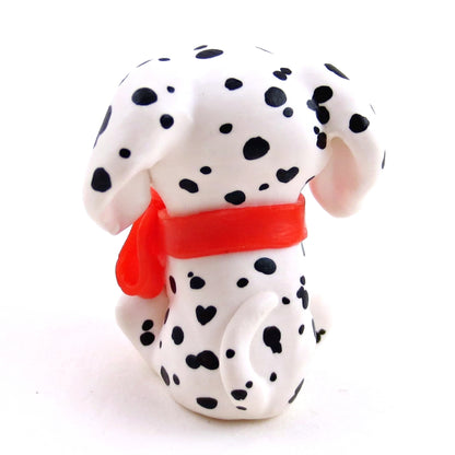 Dalmatian Puppy Dog Figurine - Polymer Clay Animals Valentine Collection