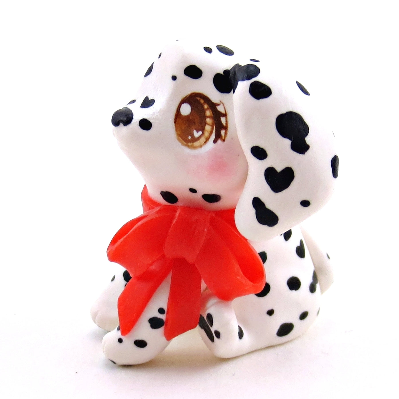 Dalmatian Puppy Dog Figurine - Polymer Clay Animals Valentine Collection