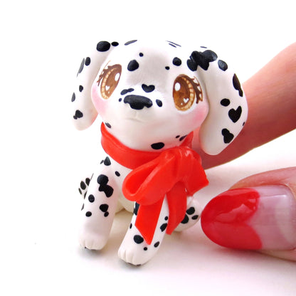 Dalmatian Puppy Dog Figurine - Polymer Clay Animals Valentine Collection