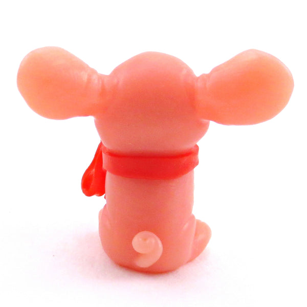 Piglet with a Bow Figurine - Polymer Clay Animals Valentine Collection