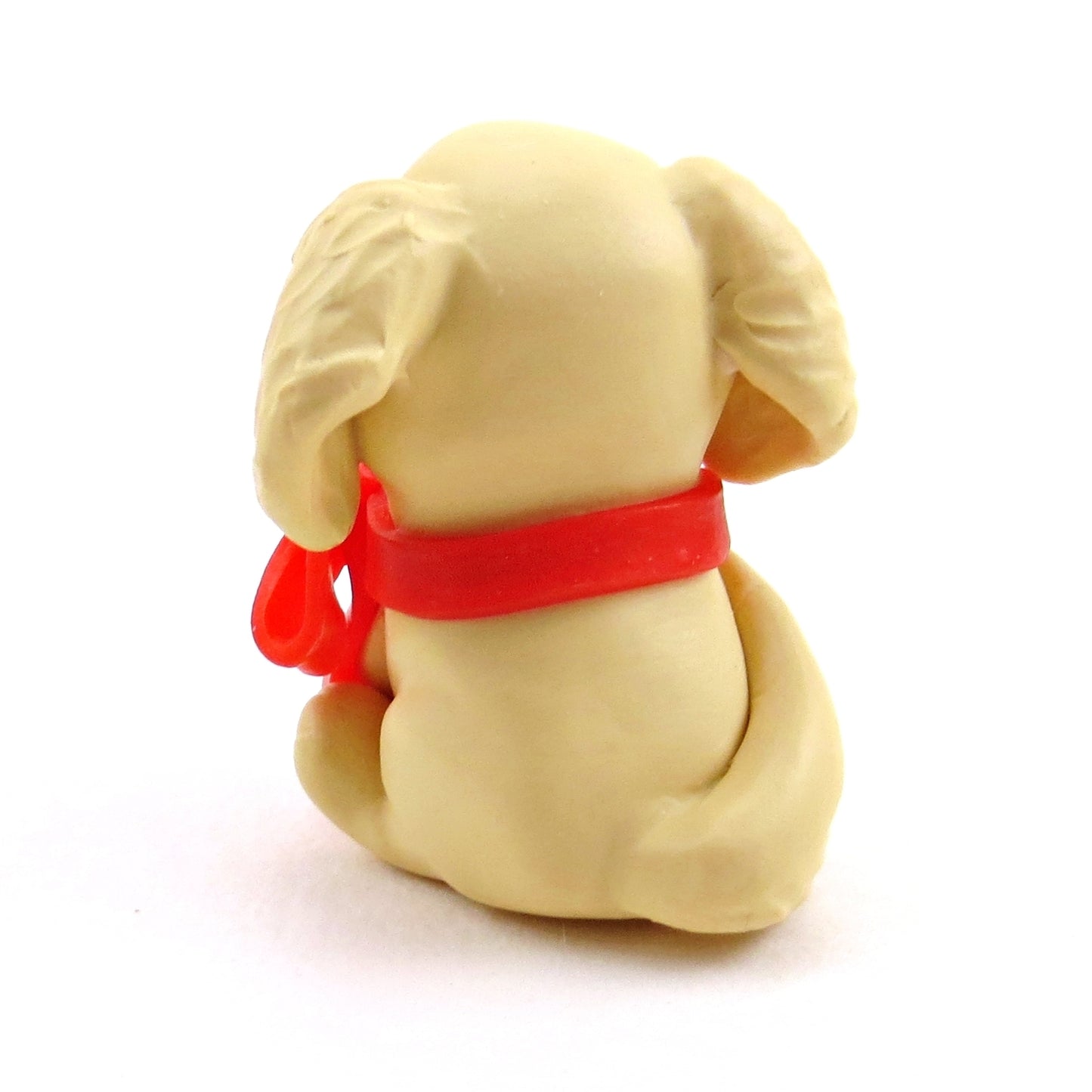 Golden Retriever Puppy Dog Figurine - Polymer Clay Animals Valentine Collection