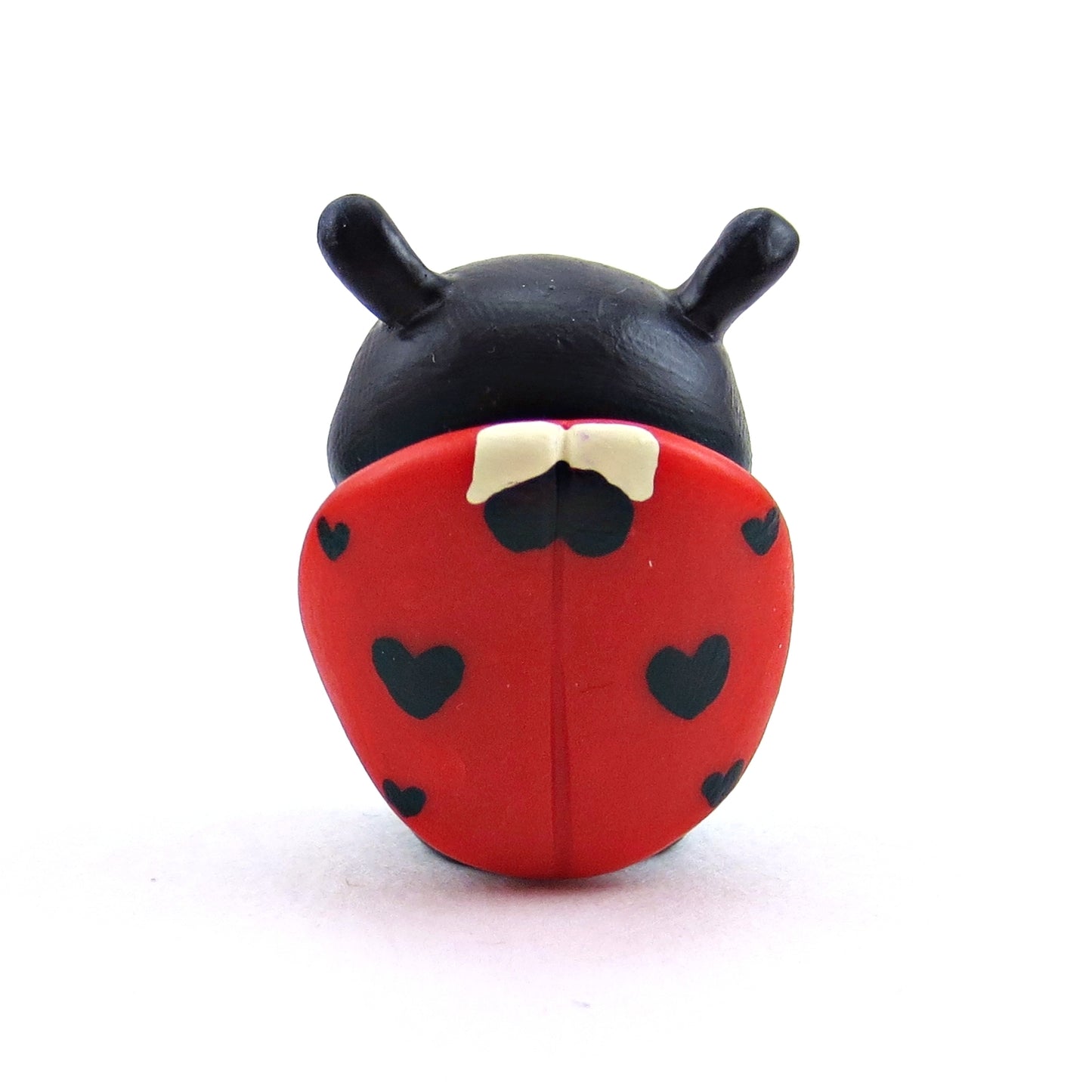 Brown-Eyed Ladybug Figurine - Polymer Clay Animals Valentine Collection