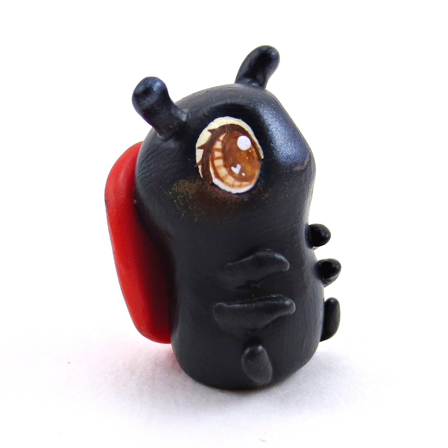 Brown-Eyed Ladybug Figurine - Polymer Clay Animals Valentine Collection