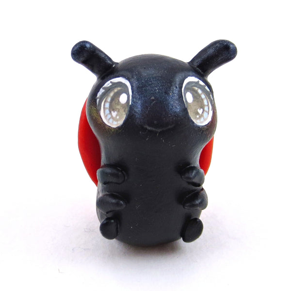 Blue/Grey-Eyed Ladybug Figurine - Polymer Clay Animals Valentine Collection