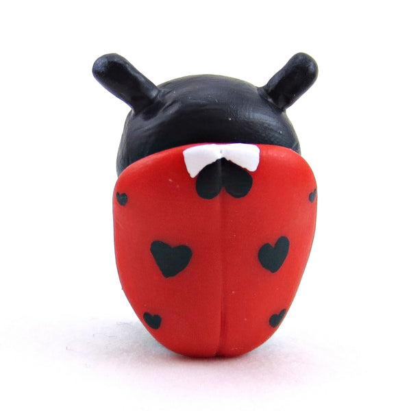 Blue/Grey-Eyed Ladybug Figurine - Polymer Clay Animals Valentine Collection