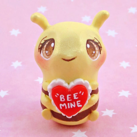 "Bee Mine" Bee Figurine - Polymer Clay Animals Valentine Collection
