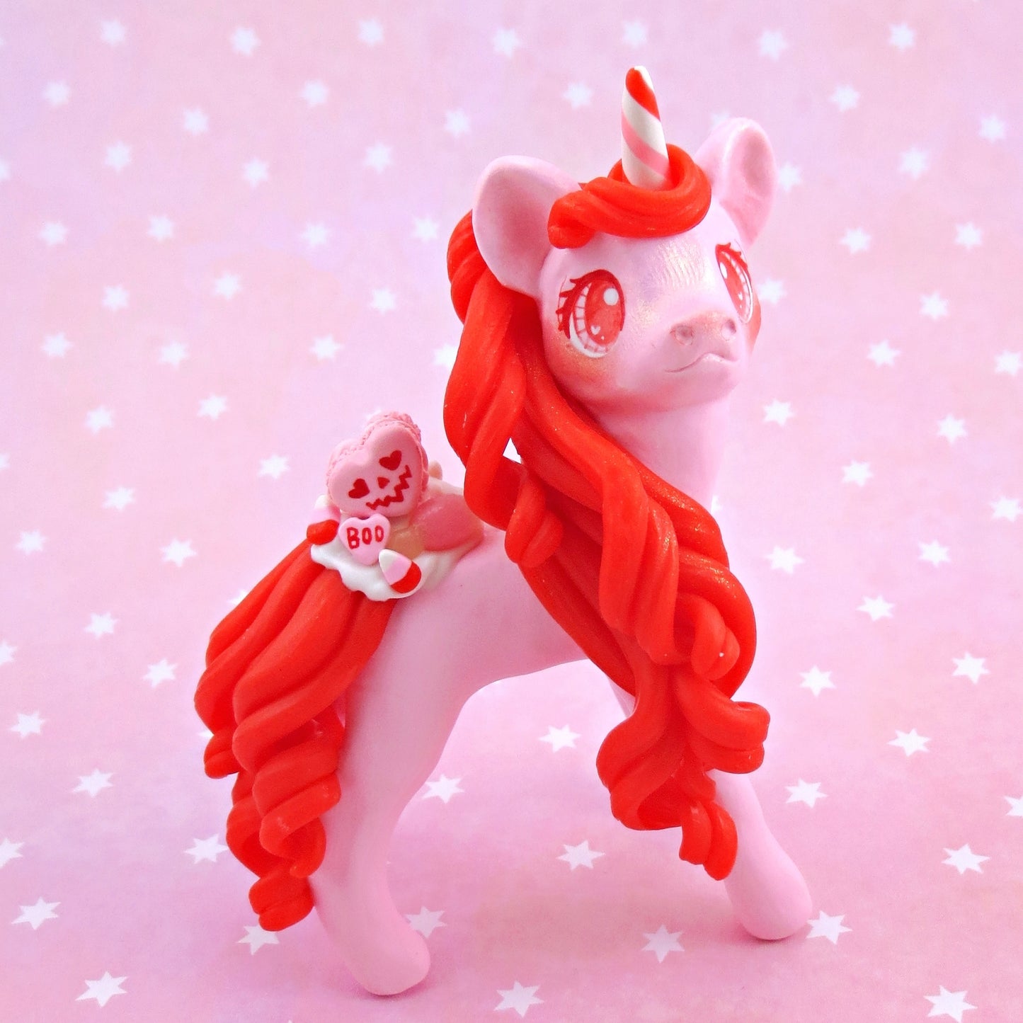 "Valenween" Dessert Unicorn Figurine - Polymer Clay Animals Valentine Collection