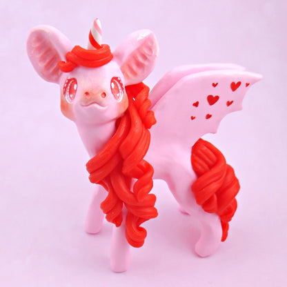 "Valenween" Baticorn Figurine - Polymer Clay Animals Valentine Collection