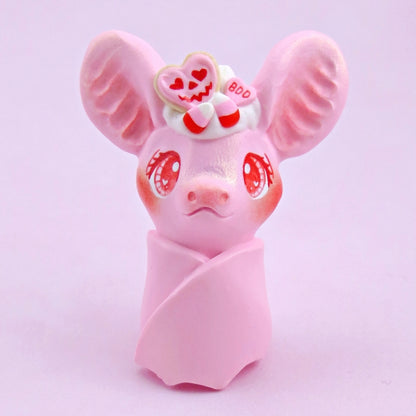 "Valenween" Dessert Bat Figurine - Polymer Clay Animals Valentine Collection