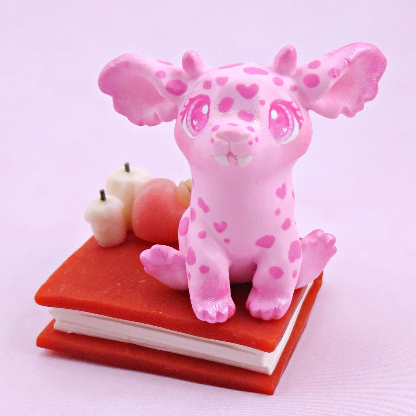 Love Potion Familiar Goblin Puppy Figurine - Polymer Clay Animals Valentine Collection