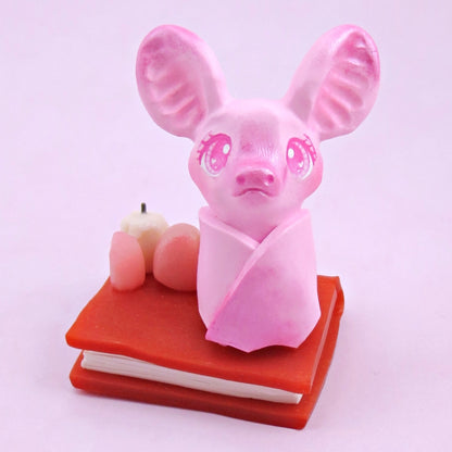 Love Potion Familiar Bat Figurine - Polymer Clay Animals Valentine Collection